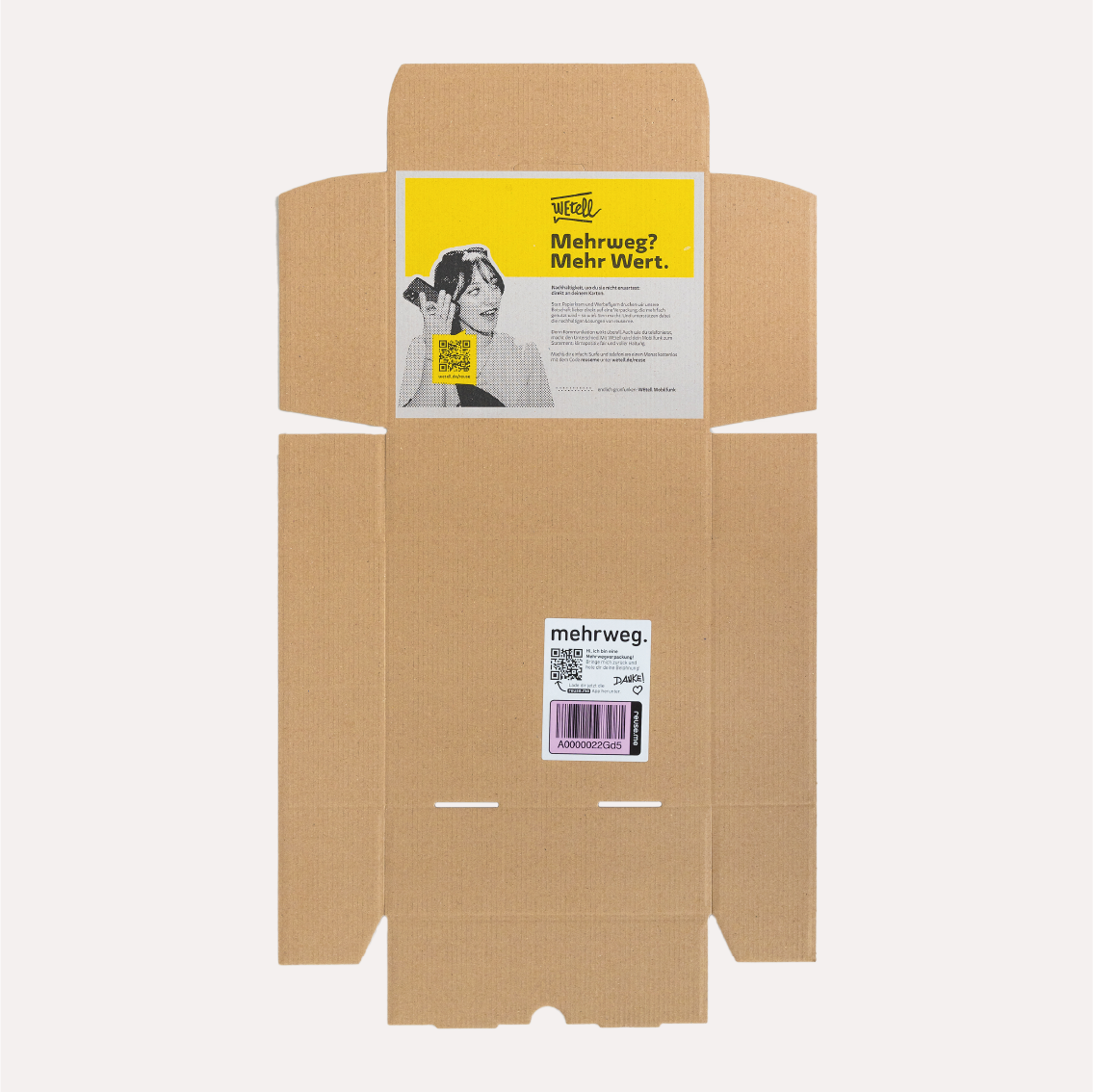 WEtell x Kleinpaket xs2e – 230x190x78mm