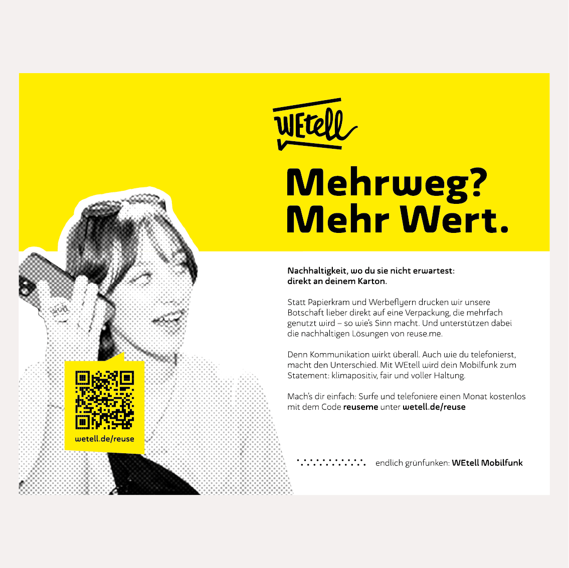 WEtell x Kleinpaket xs2e – 230x190x78mm