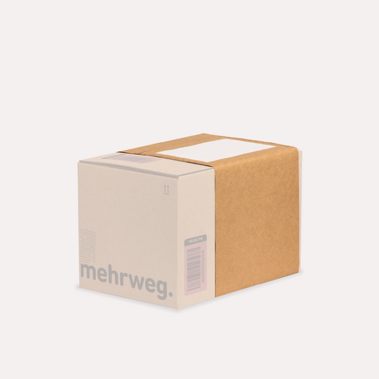 Nachhaltige zweimal verwendbare Banderole für Mehrweg Kartons