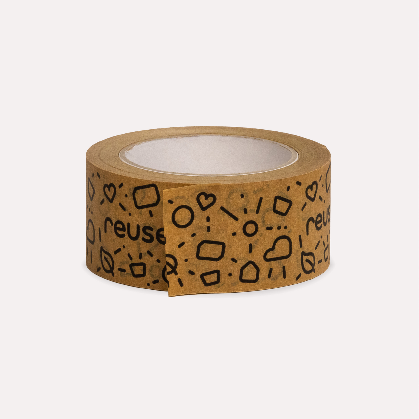 Klebeband Papierklebeband reuse.me mit Kleber aus Naturkautschuk zum Versiegeln von Kartons, Versandtaschen und Papiertüten