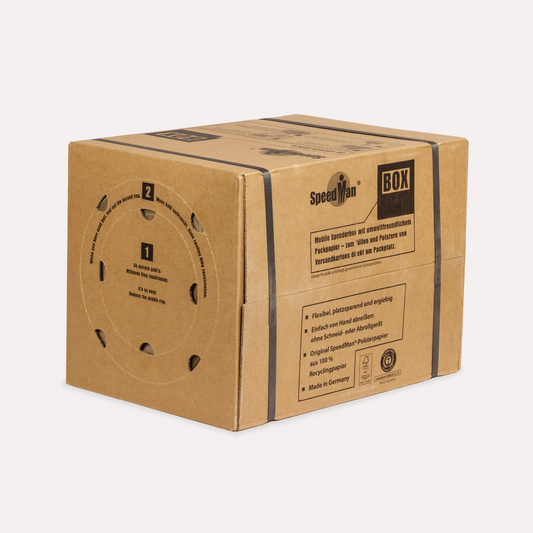 Mobile Speedman Box mit umweltfreundlichen Packpapier - zum Füllen und Polstern von Versandkartons. Füllmaterial, Polstermaterial,