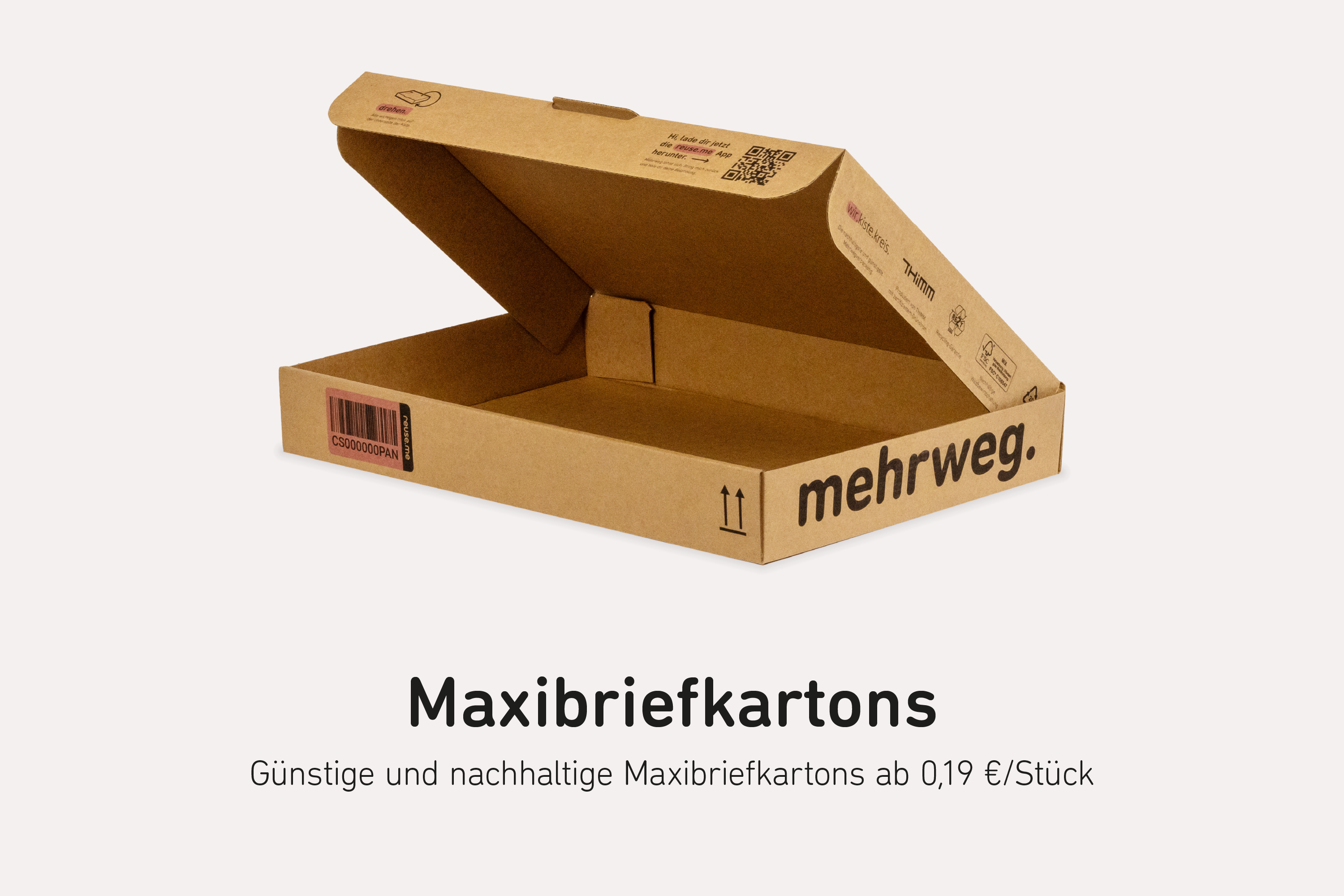 Mehrweg Maxibriefkartons für dein Online Shop jetzt kaufen!