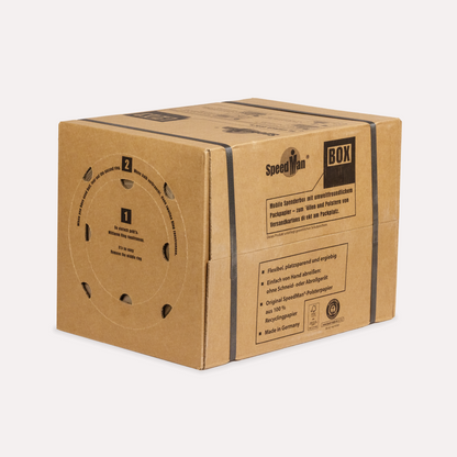 Mobile Speedman Box mit umweltfreundlichen Packpapier - zum Füllen und Polstern von Versandkartons. Füllmaterial, Polstermaterial, 